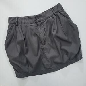 Clu Mini Skirt Bubble Balloon style Size Small Silk Cotton Blend Black Made USA